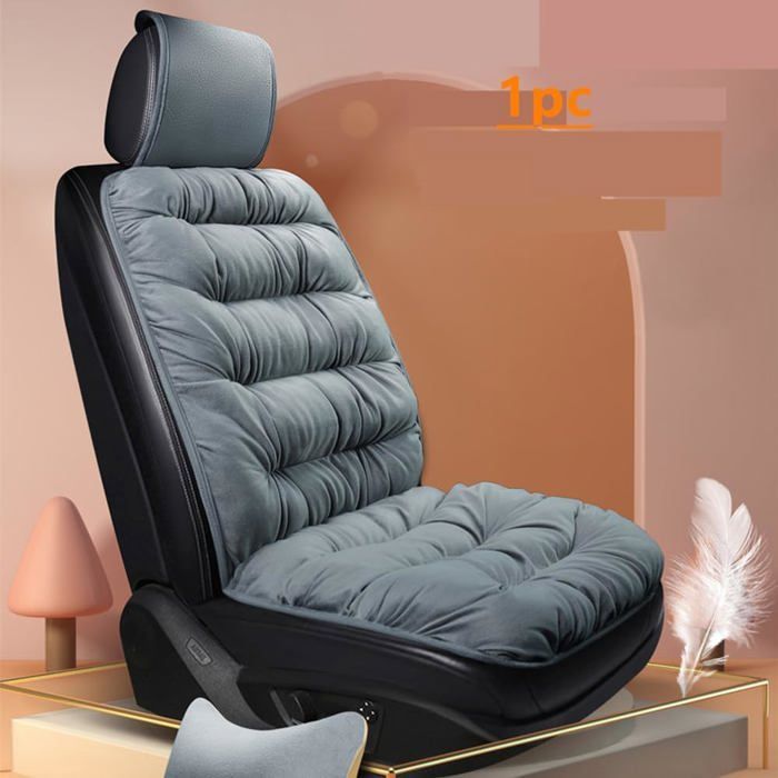 Funda para asiento de coche, protección de invierno, cojín suave, alfombrilla universal para sedán, SUV, gris PZCC
