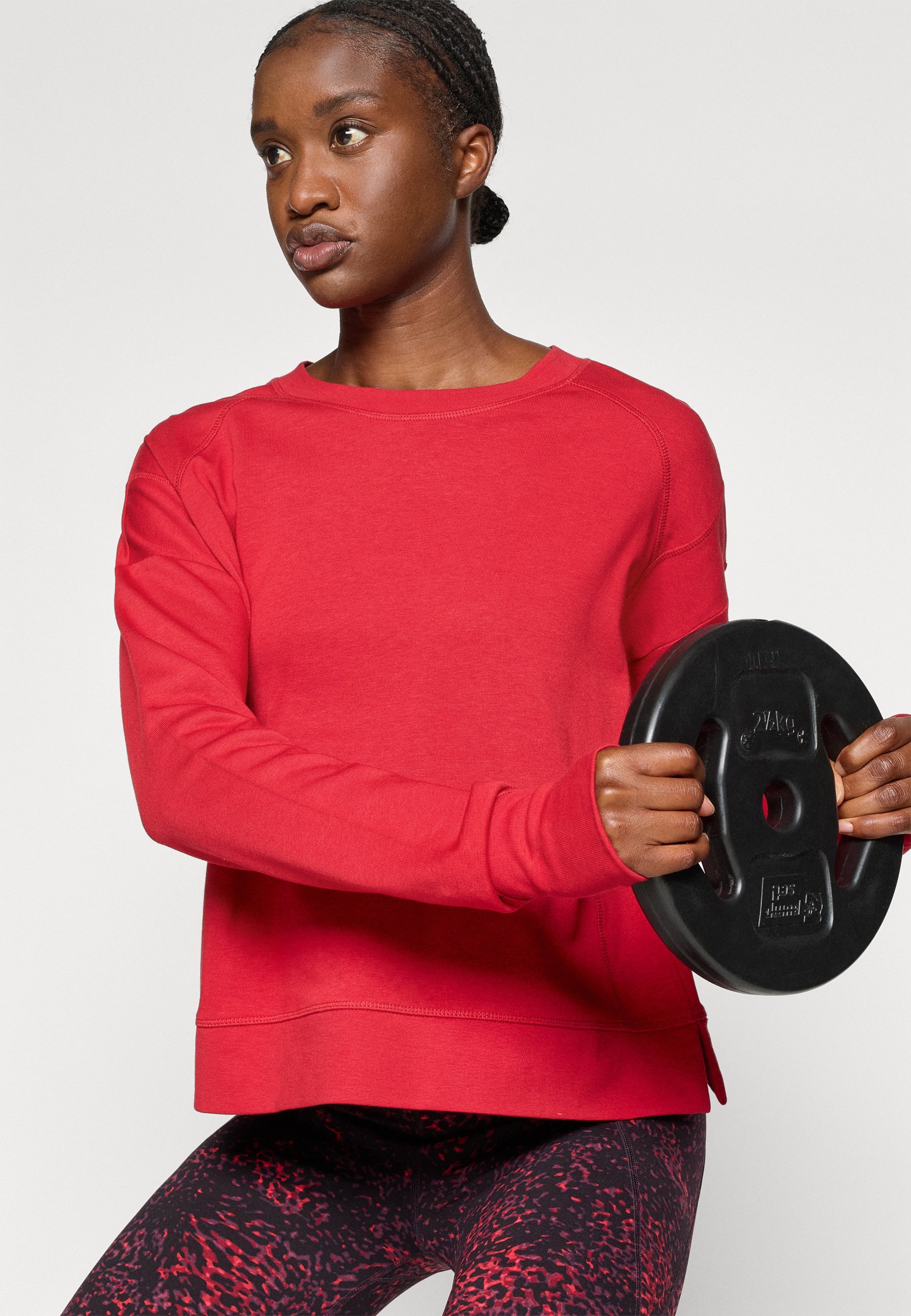 Sweaty Betty AFTER CLASS CROP - Sweatshirt - peperrood
