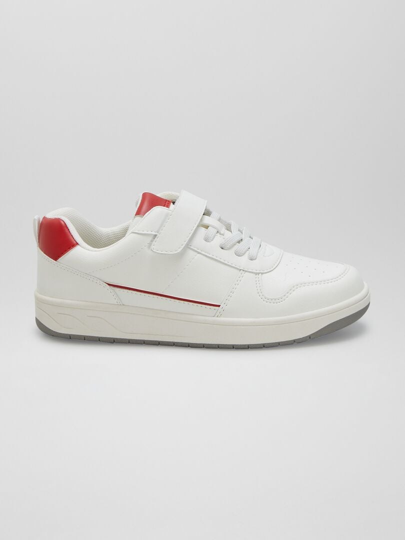 Sneakers met klittenbandsluiting - WIT