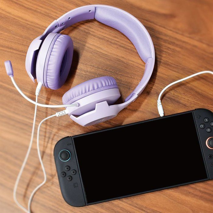 Cuffie da gioco - Cablate - Nintendo Switch 2 - Hori - Microfono flessibile - Lavanda