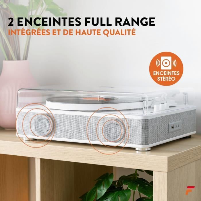 Toca-discos retrô Hi-Fi Fenton RP162W com Bluetooth e alto-falantes integrados - Preto