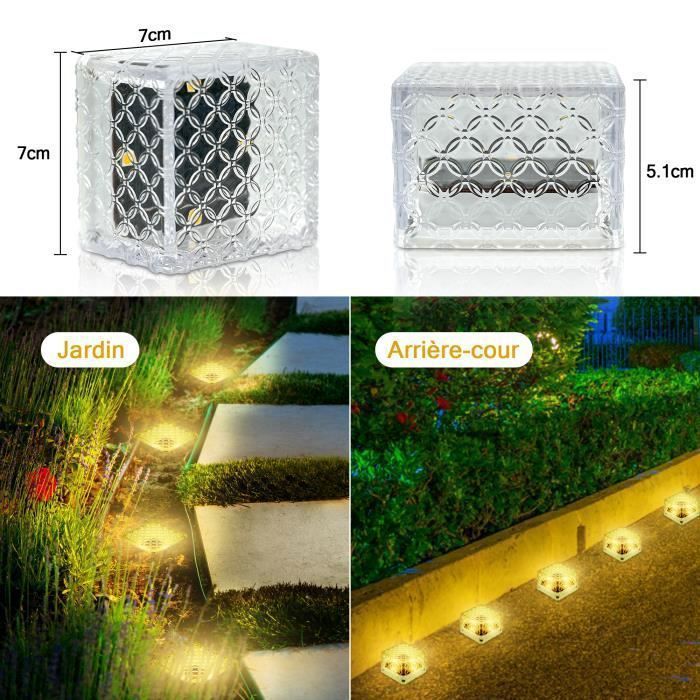 Luces solares para exteriores KENLUMO - Paquete de 4 - Blanco cálido
