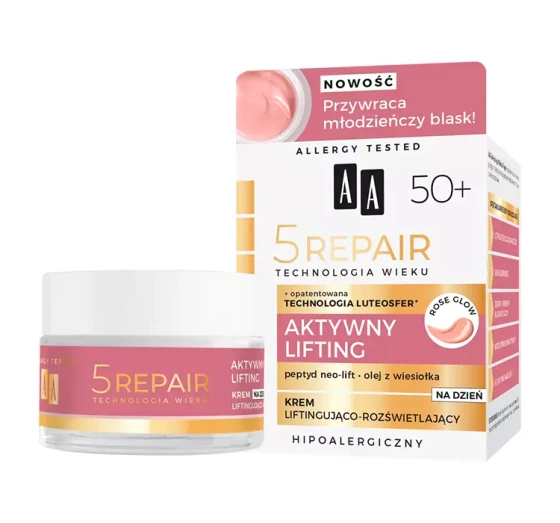 AA 5 Repair Aktywny Lifting 50  liftingujący krem rozświetlający na dzień 50 ml
