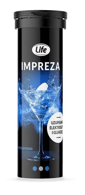 Life Impreza, Preparat ograniczający skutki spożycia alkoholu, Tabletki musujące
