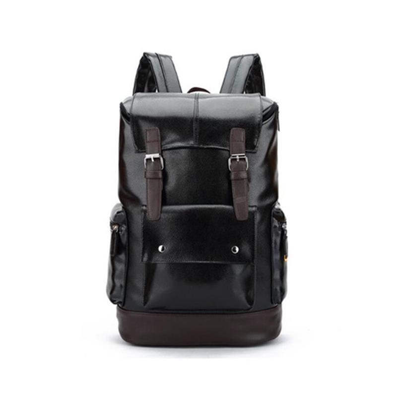 Zaino casual in pelle, zaino da college, zaino vintage da uomo in pelle, borsa a tracolla da viaggio.