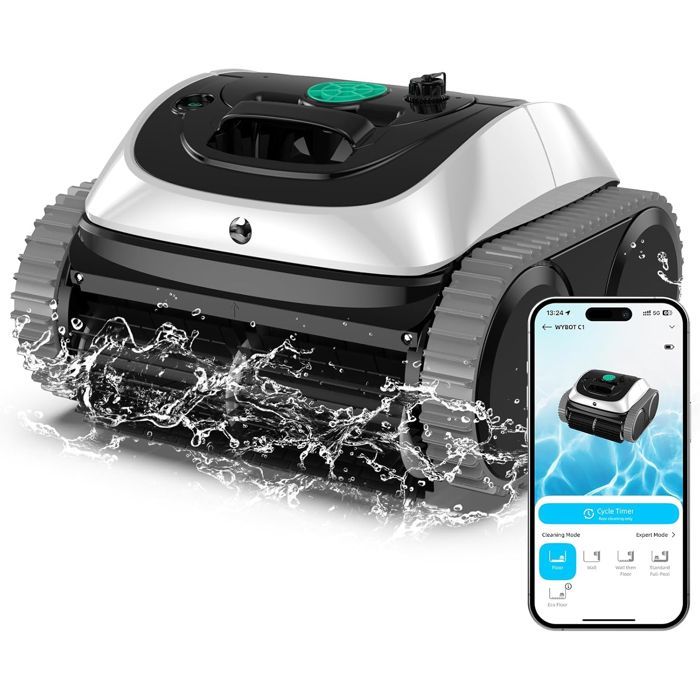 Robot de piscine - WYBOT - Osprey 800 - Sans fil - Autonomie 150 min - Filtration 180 microns