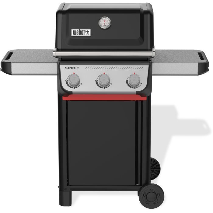 Weber Spirit E-310 Gas Barbecue - 3 Stainless Steel Burners - 7kW - Thermometer - Black