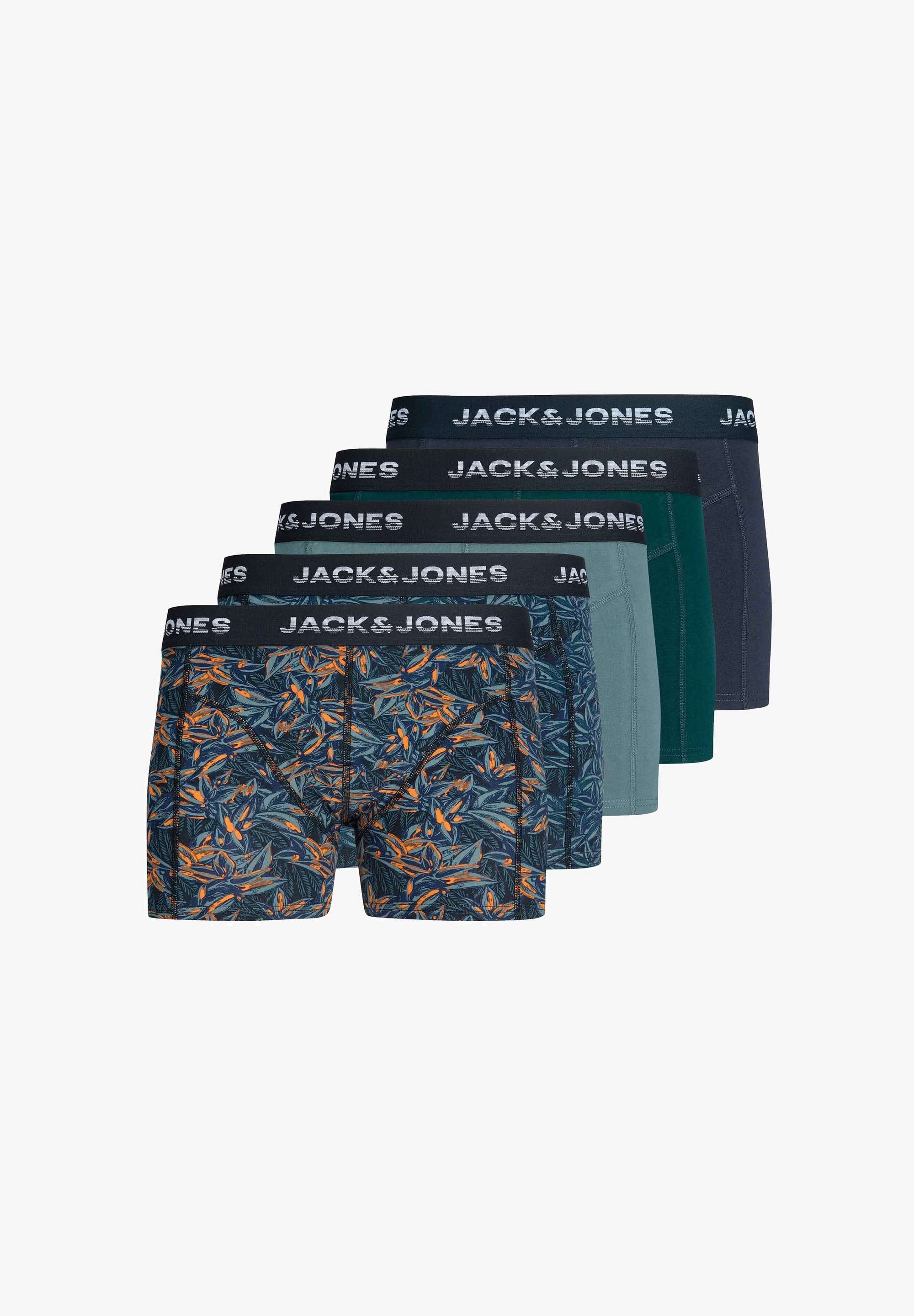 Jack & Jones MAXWELL 5-PACK - Boxershorts - goblinblauw, donkerblauw, diepblauwgroen, donkerblauwgroen