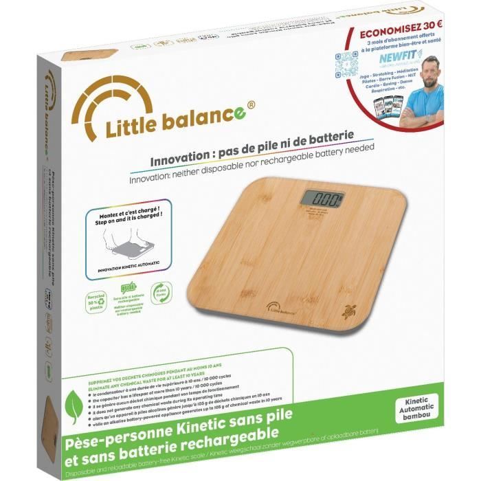 Pèse-personne - LITTLE BALANCE - Kinétic automatique - Bambou