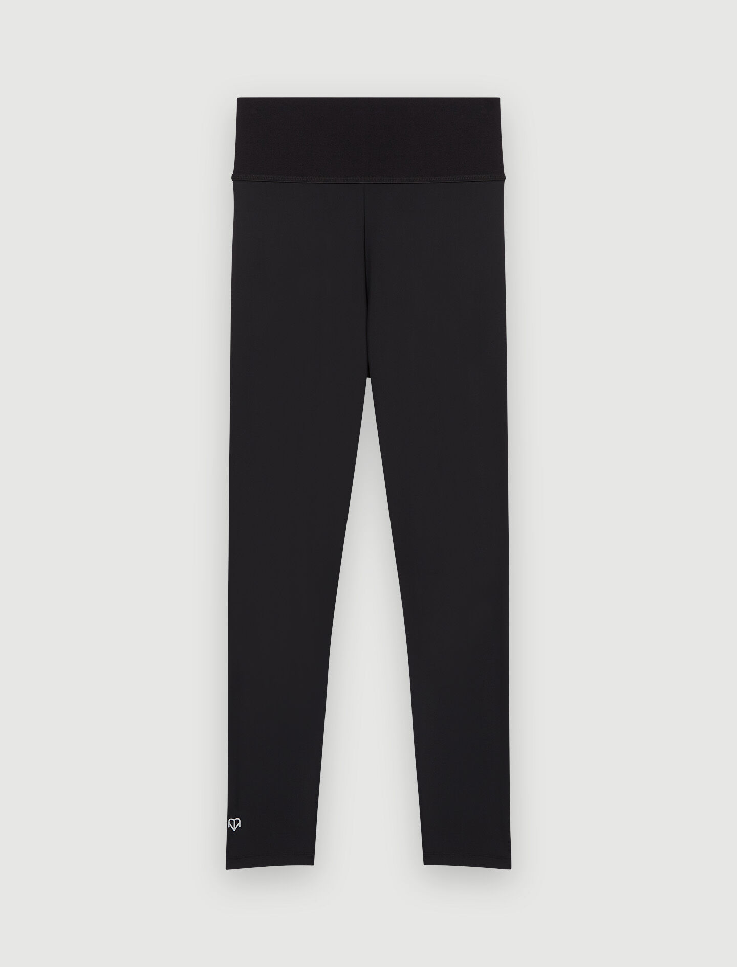 Sportlegging met hoge taille en elastische tailleband - Zwart