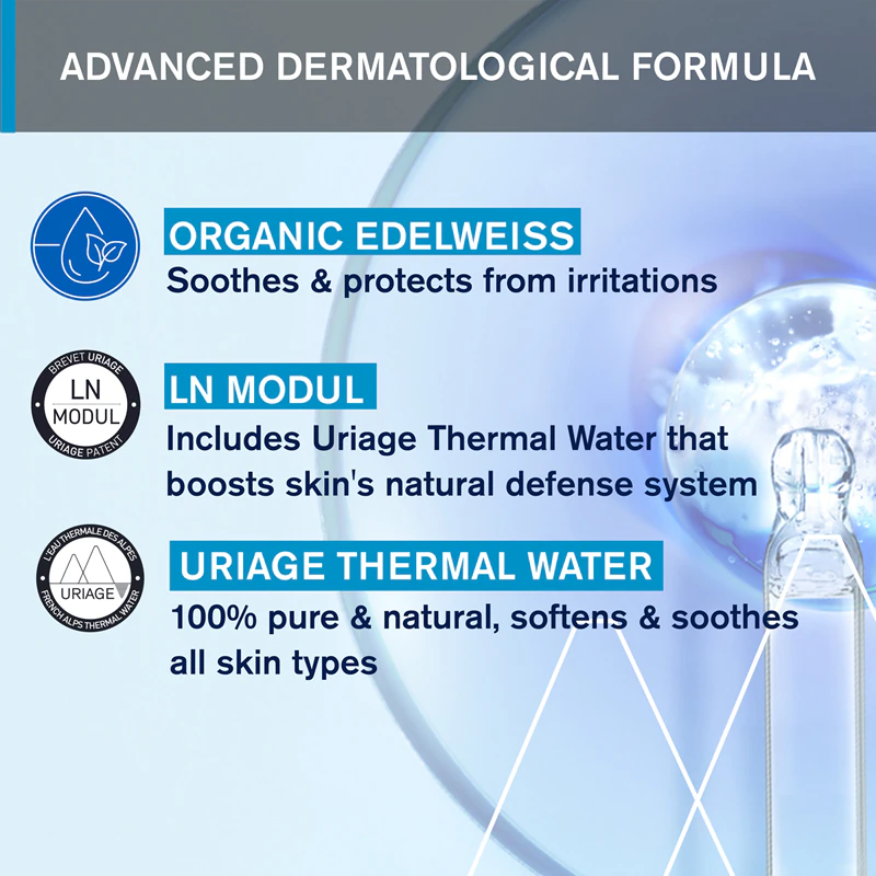 Leite Demaquilante Uriage Eau Thermale: leite demaquilante suave para o rosto e área dos olhos.