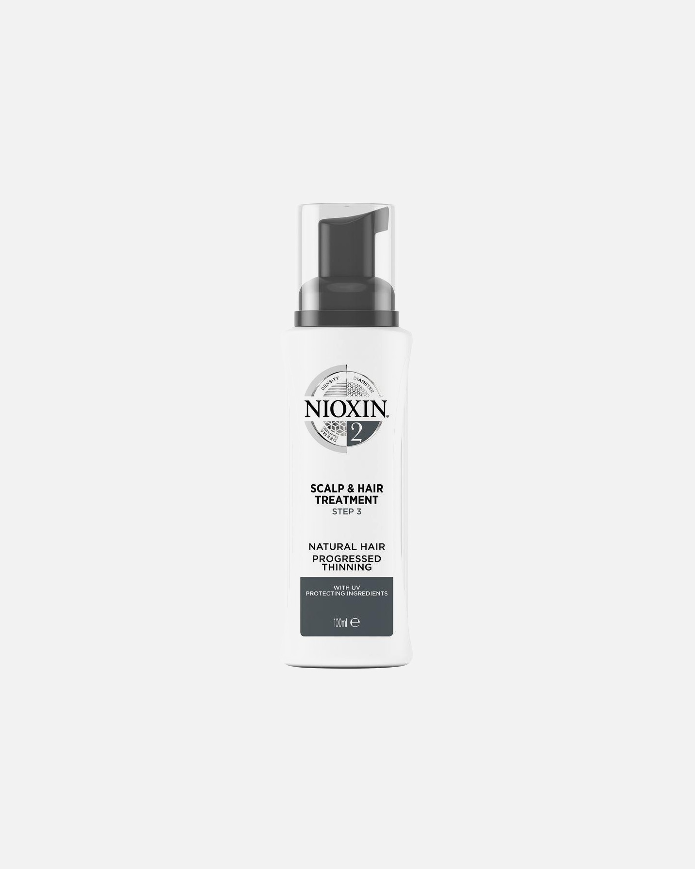 Système de soins capillaires Nioxin 2 pour cheveux naturels – Traitement de la chute de cheveux avancée, du cuir chevelu et des cheveux – 100 ml