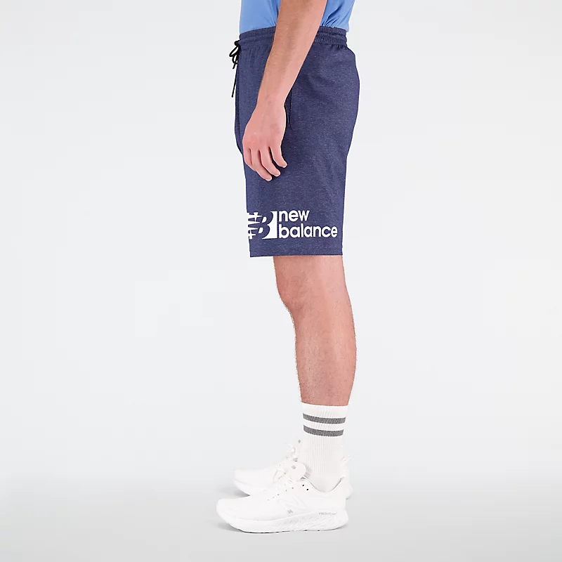 Short en maille Heathertech pour homme - Bleu marine chiné