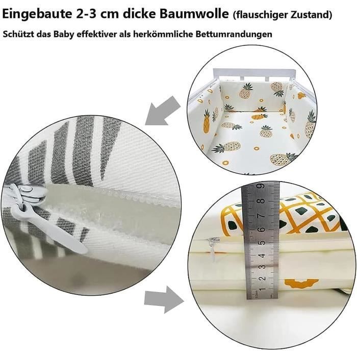 One-Piece Padded Cot Bumper, Protective Cushion for Baby Bed, Crib Bumper for Baby Bed, A06, 30 * 200Cm [x7941]