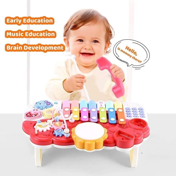 Juguete de instrumento musical - Laberinto de teléfono - Para niños y niñas de 1, 2 y 3 años - Azul