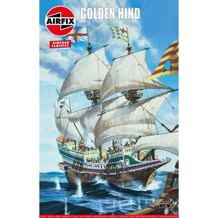 Maquette Airfix Vintage Classics - Golden Hind 1:72 - Galion anglais de Sir Francis Drake