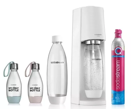 Saturator SodaStream TERRA biały   2x butelka 0,5L