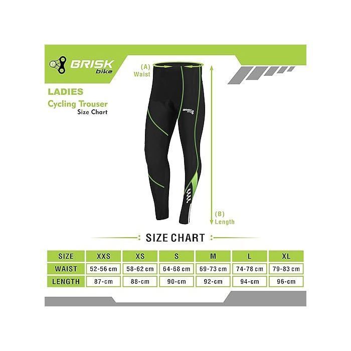 Pantalon cyclisme - BRISK BIKE - Model 2 - Confort coussin intégré - Vert - Respirant