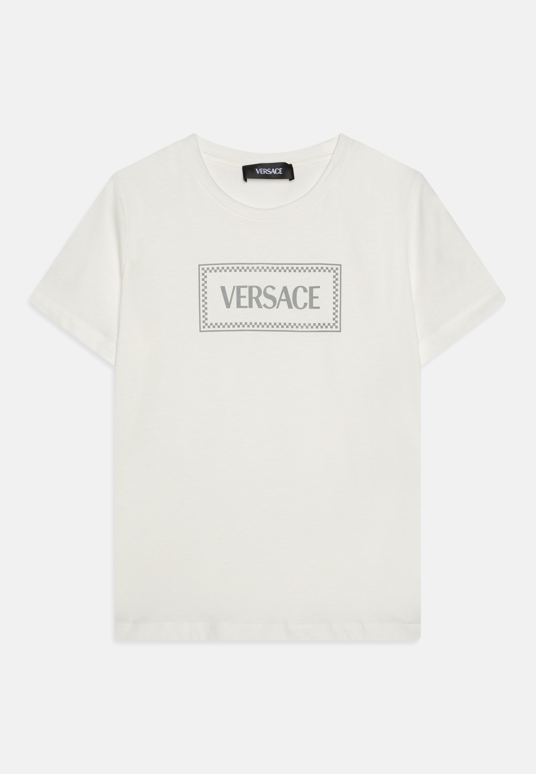 Versace '90 DAMIER PRINT UNISEXE - T-shirt imprimé - blanc/gris