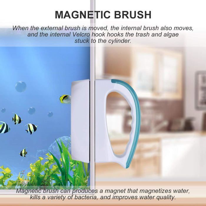 Podazz Nettoyeur de Verre de réservoir de Poissons magnétiques - Équipement de Nettoyage d'aimant d'aquarium Flottant Kits de