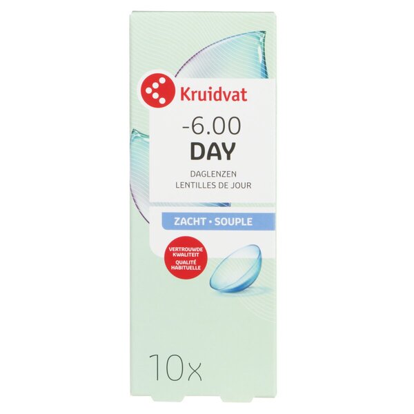 Kruidvat Opticare -6.00 Soft Daily Contact Lenses<br>Medical device - 10 pieces