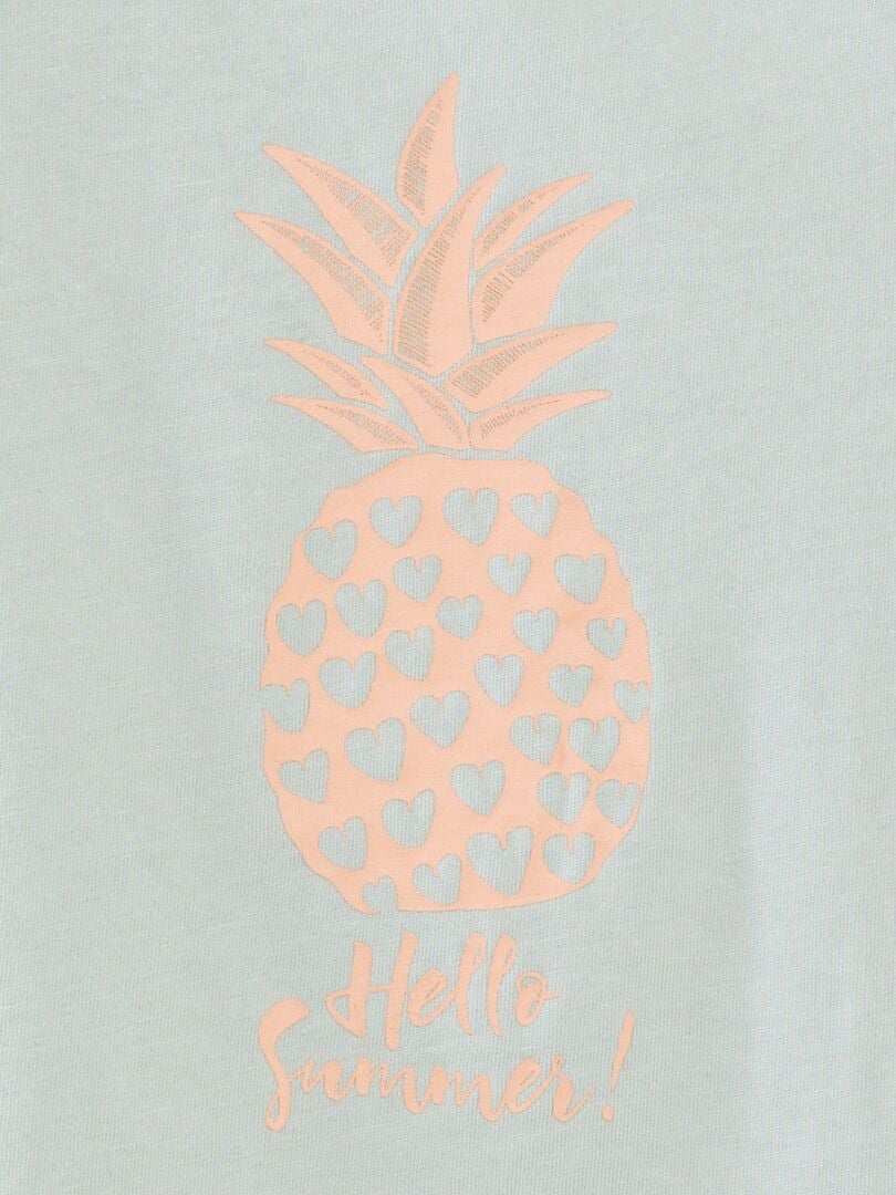 Camiseta estampada de manga corta - AZUL