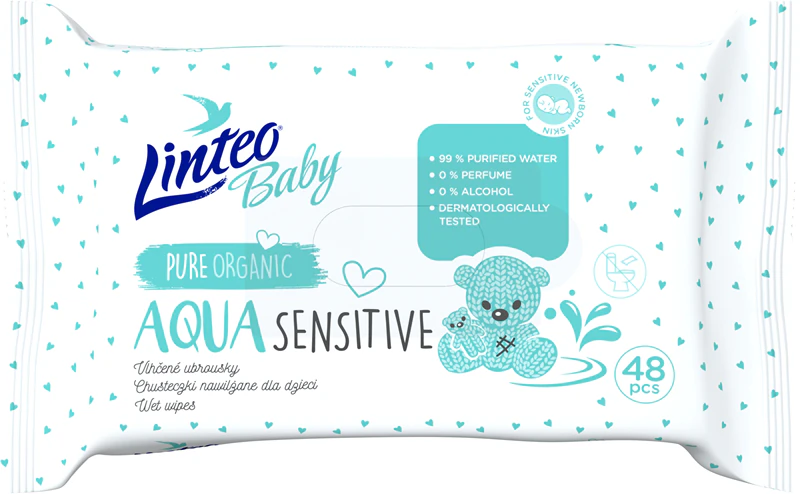 Linteo Baby Aqua Sensitive sanfte Feuchttücher für Babys