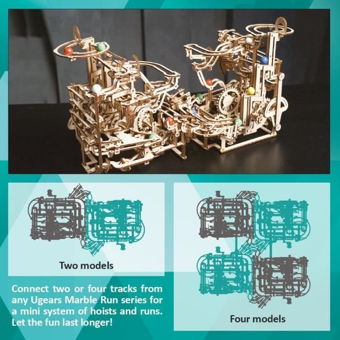UGEARS - Houten knikkerbaan - 3D-puzzel - 266 stukjes