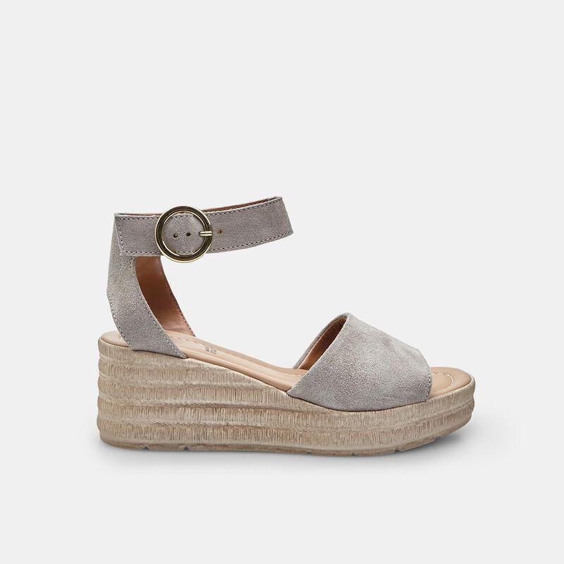BATA Damsandaler i mocka med kilklack