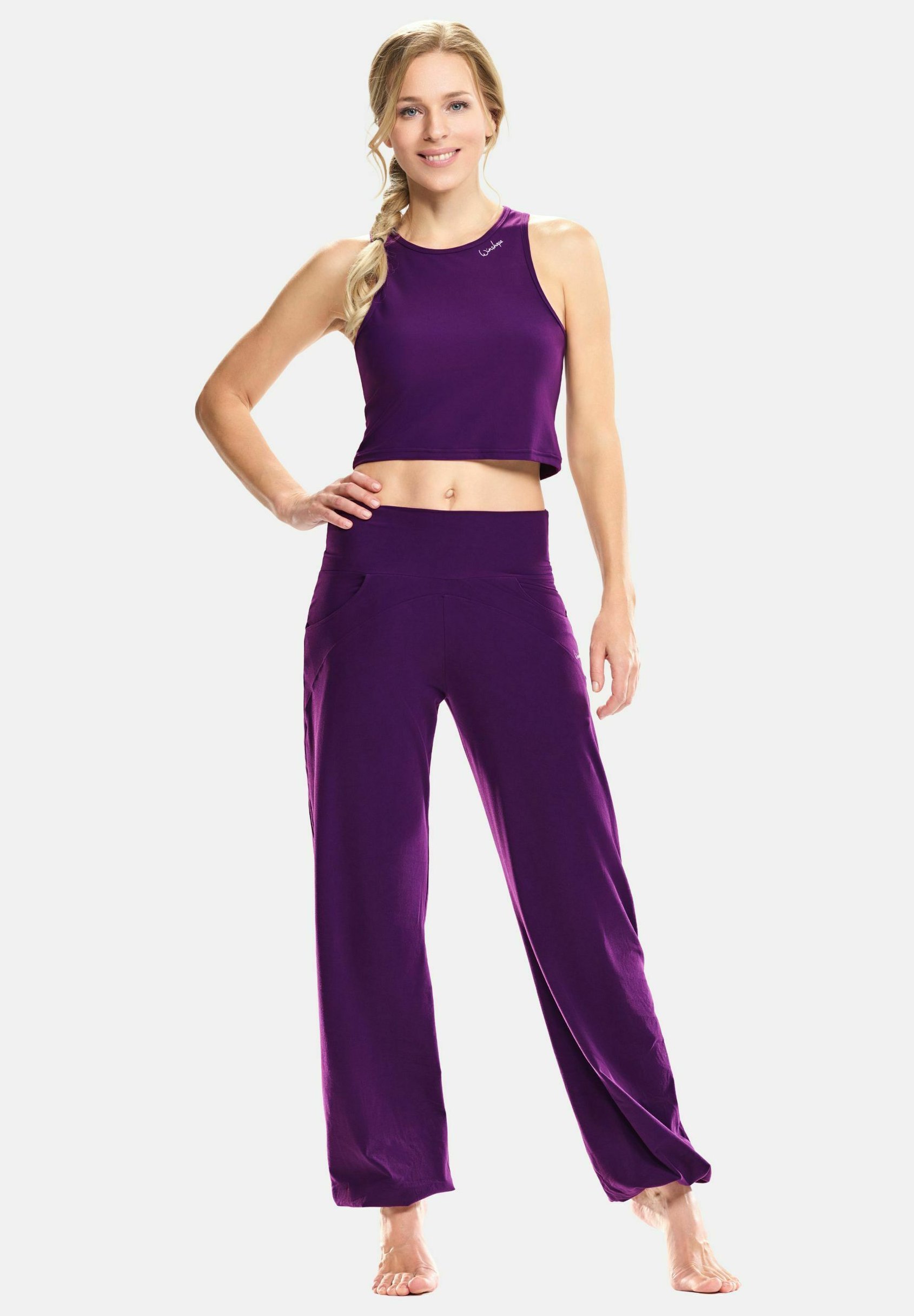 Calça de fato de treino Winshape - ameixa escura