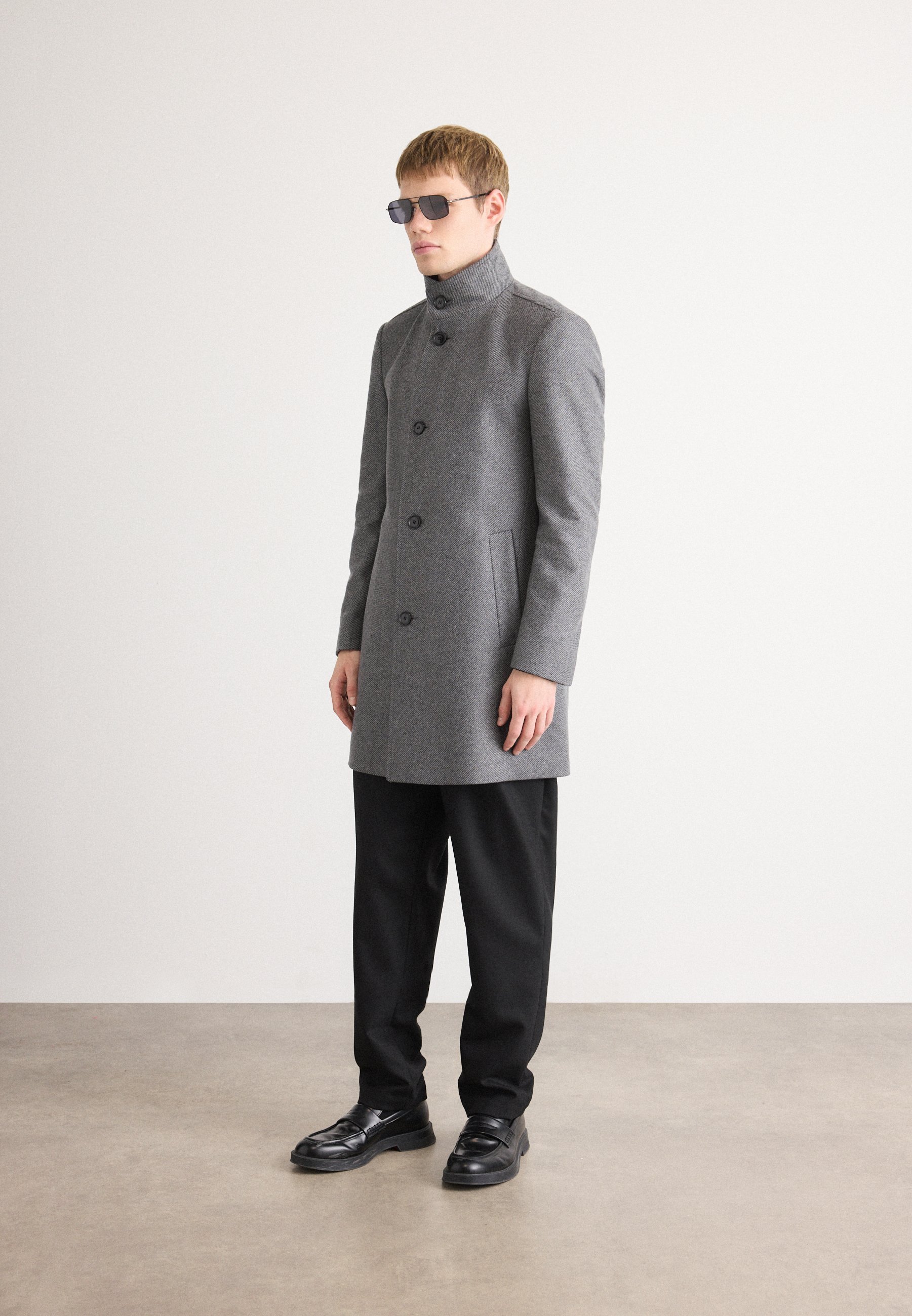 BOSS H-HYDE-SU-BIB-C-254 - Cappotto classico - grigio scuro