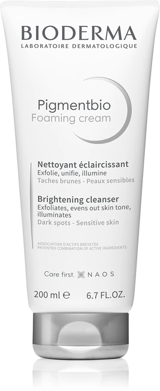 Pěnivý krém Bioderma Pigmentbio je krémová pěna, která hloubkově čistí a poskytuje bělicí účinek.