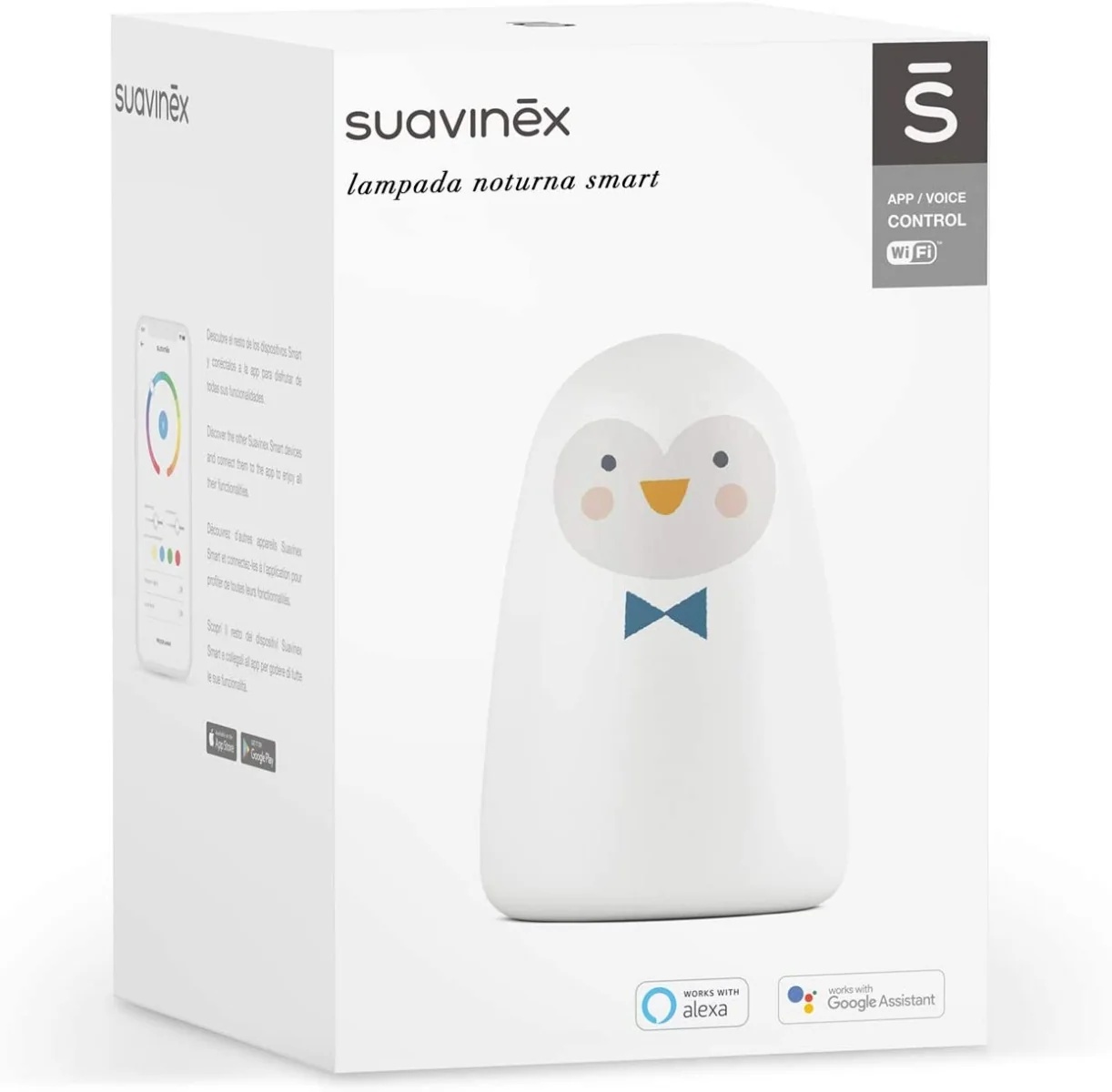 SUAVINEX Φωτιστικό πιγκουίνος Suavinex Έξυπνο νυχτερινό φως