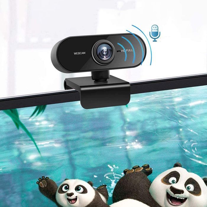 Webcam avec microphone, caméra vidéo Full HD 1080p pour ordinateurs, ordinateurs portables, ordinateurs de bureau, USB Plug and