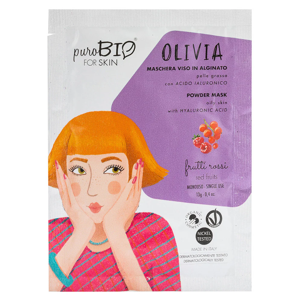 Viso OLIVIA Maschera Viso Peel Off - Pelle Grassa - FRUTTI ROSSI - Maschera Purificante viso