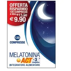 F&F Melatonin Act +3 Umfassendes Nahrungsergänzungsmittel für besseren Schlaf, 120 Tabletten