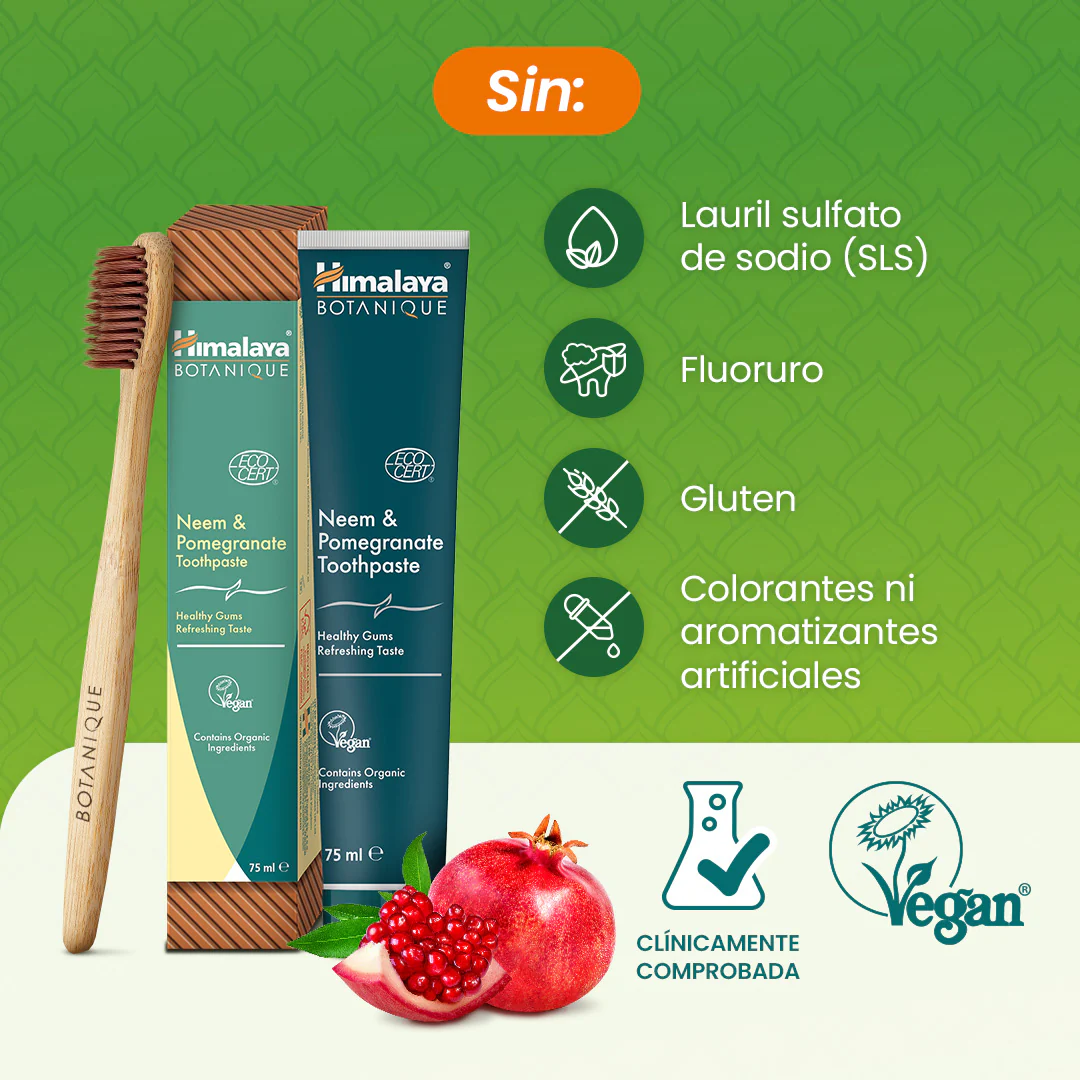 Botanique zobu pasta ar nīmu un granātābolu Higiēnas un farmaceitiskie produkti