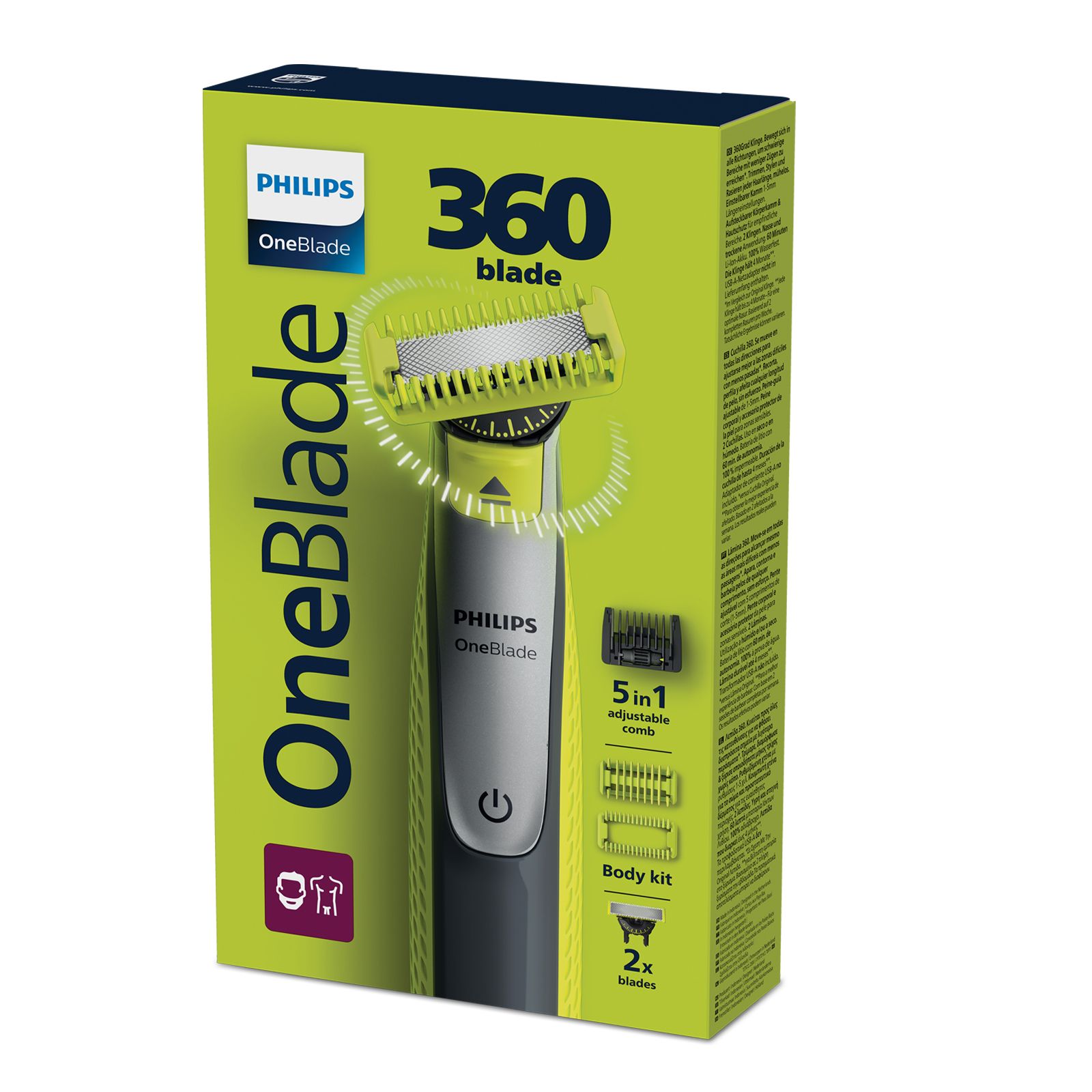 QP2834/23 OneBlade 360 Britvice za lice i tijelo