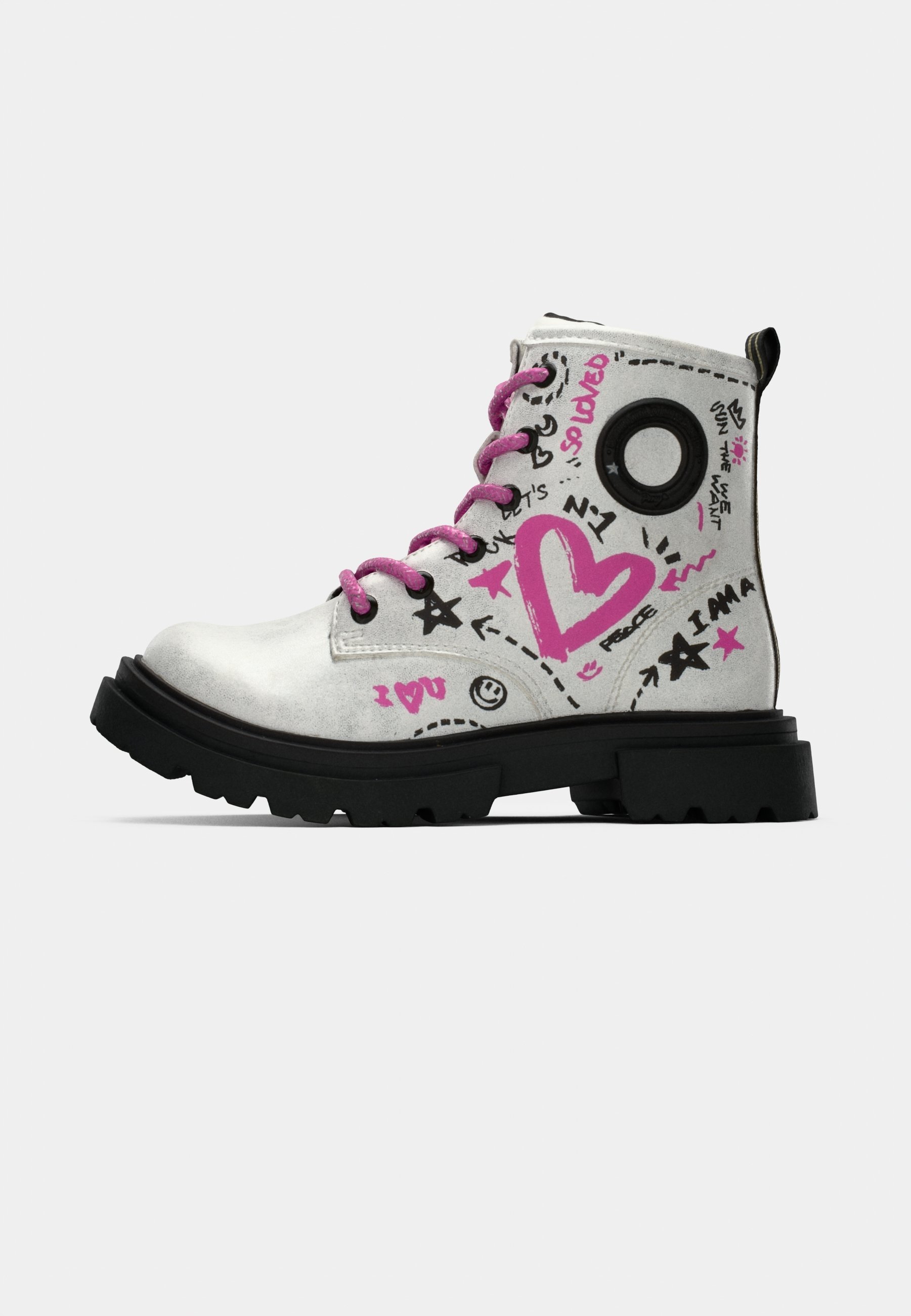 Primigi Bottines à lacets - argento/fuxia