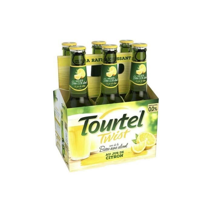 Cerveja Twist Tourtel sem álcool com sabor de limão, 6 x 27,5 cl