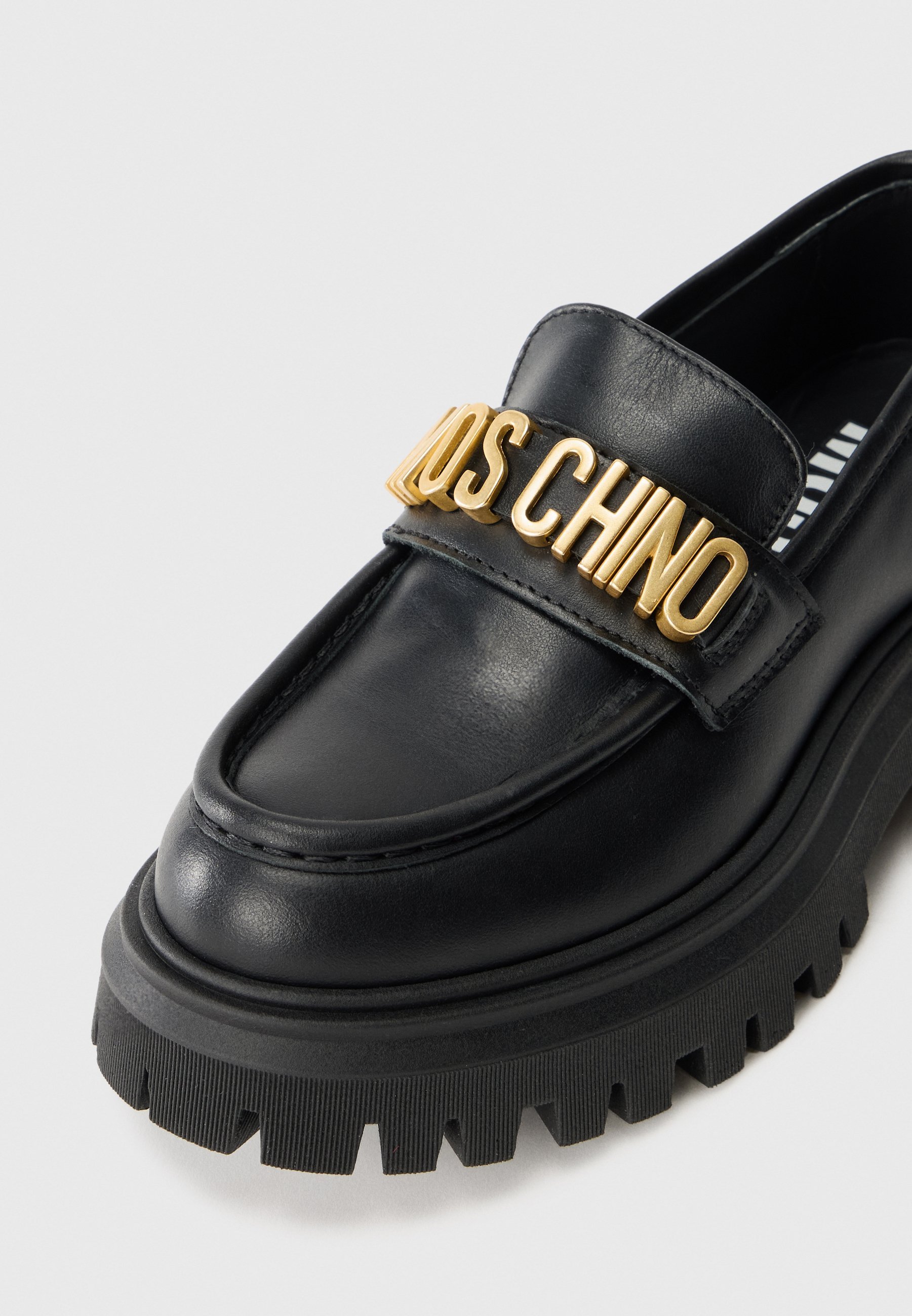 MOSCHINO UNISEX - Instappers - zwart/goudkleurig