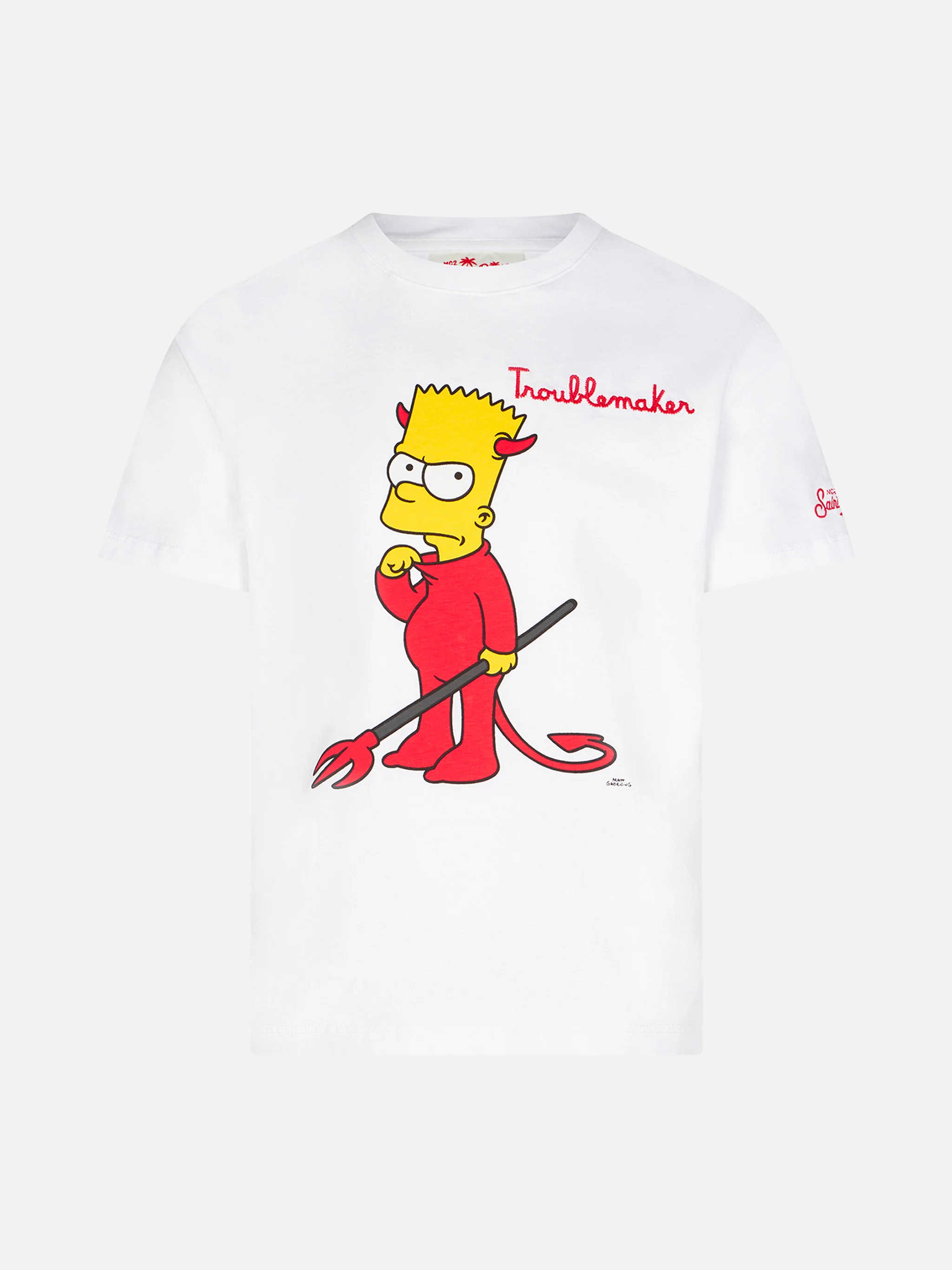 Kinder T-shirt van katoen met duivel Bart-print | THE SIMPSON SPECI
