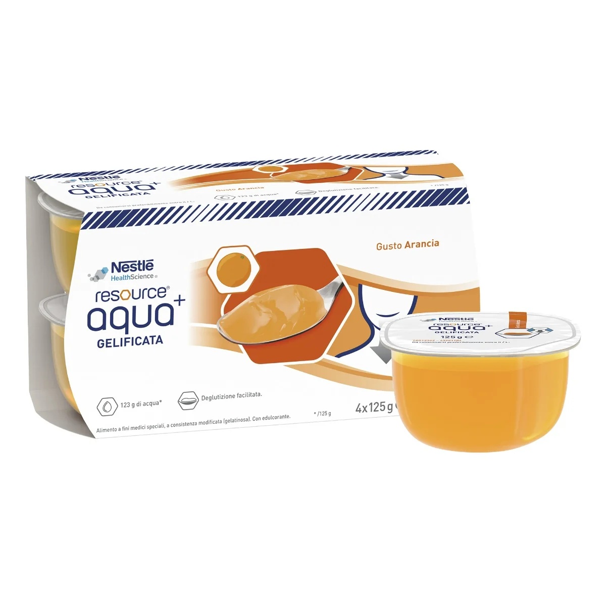 NESTLÉ Resource Aqua+Orange 4x125 g