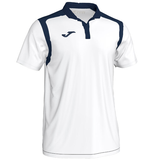 Joma Championship V Kortærmet Poloshirt Hvid Marineblå