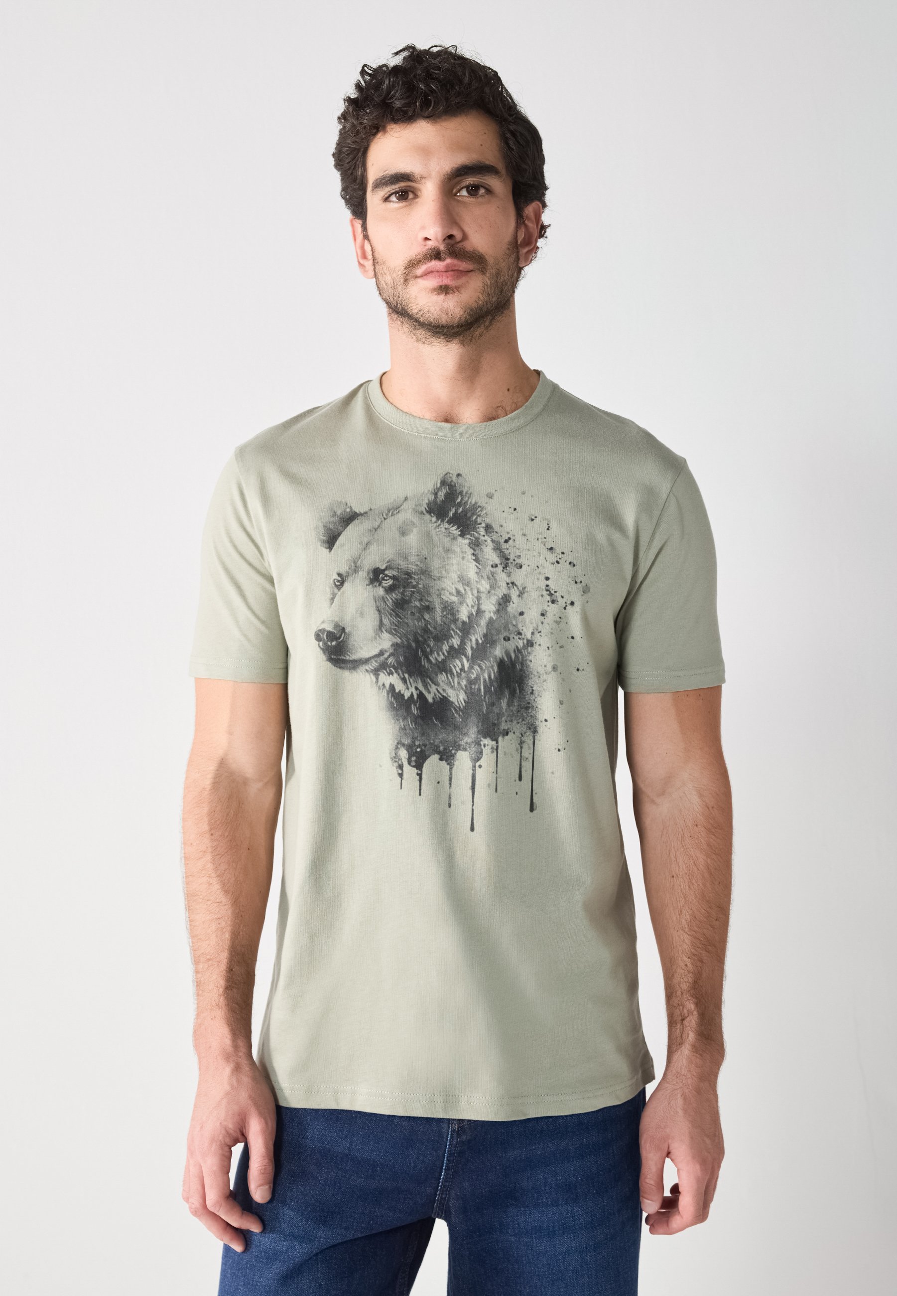 „Pier One“ marškinėliai su spauda – pilki