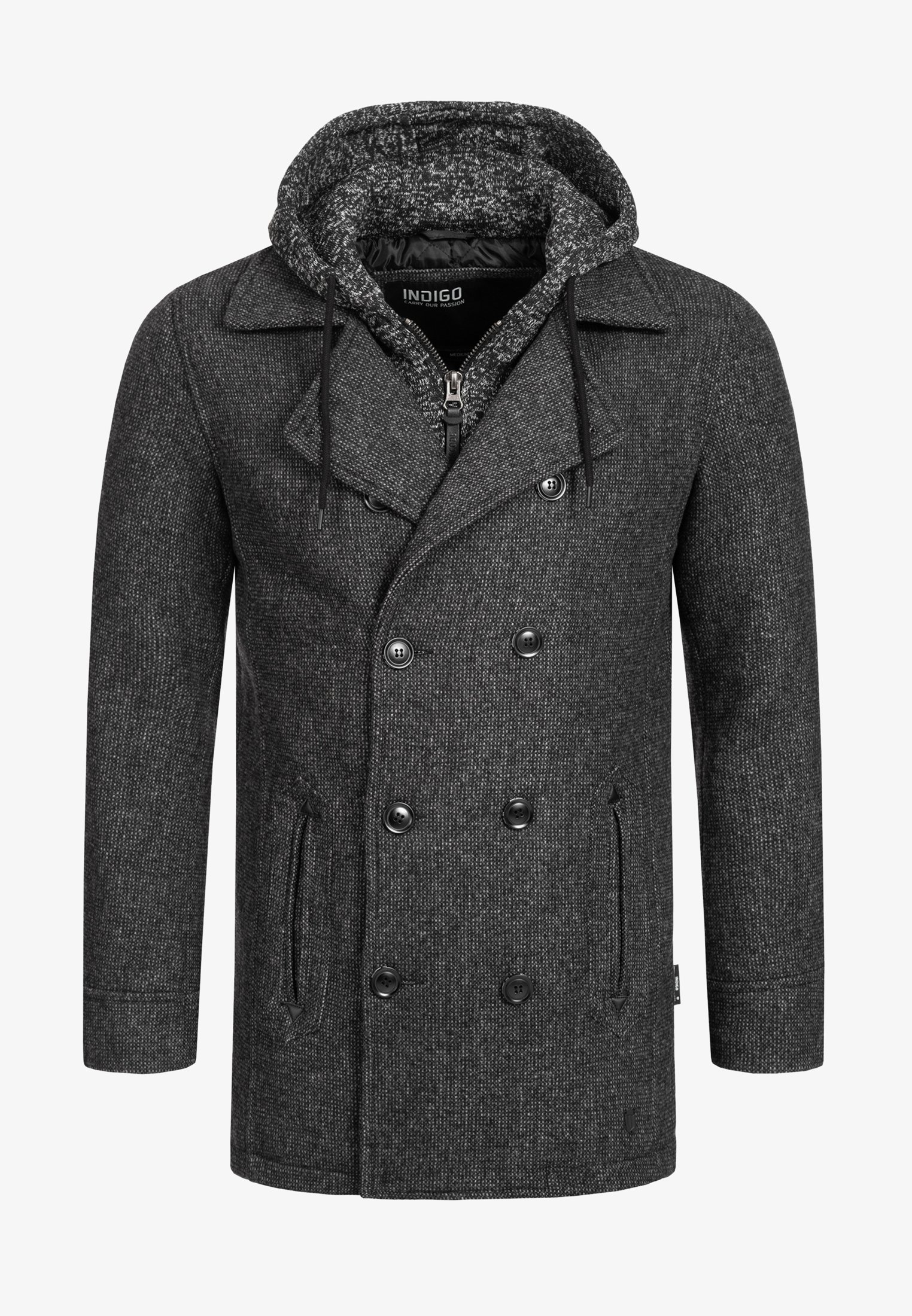 INDICODE JEANS Manteau court - mélange noir