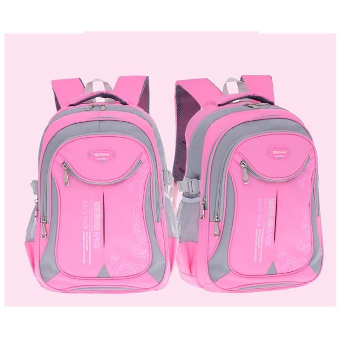 College backpack, camping bag, school bag, primary school bag, children's backpack, boys and girls, ages 6-12, waterproof - pink