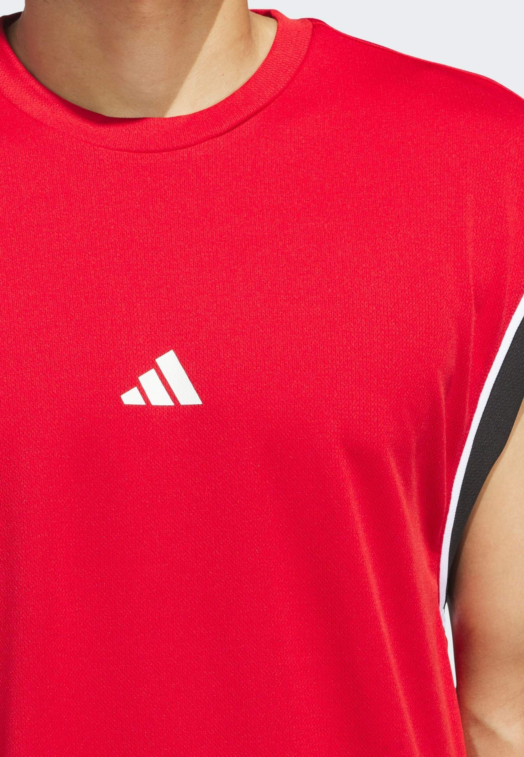 adidas Performance BASKETBALL ALL-WORLD MOUWLOOS - Sport T-shirt - team power rood zwart
