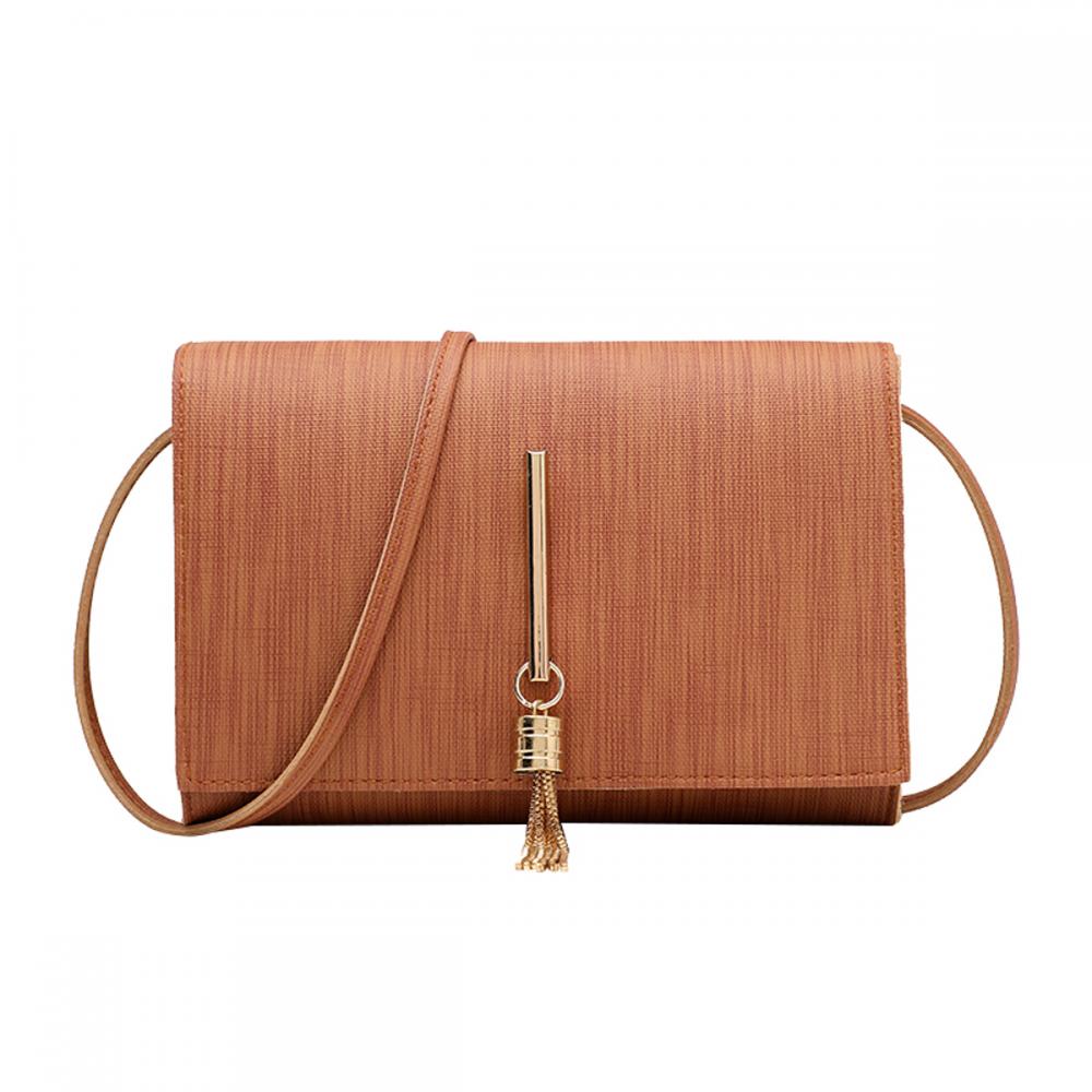 Nouveau sac bandoulière léger en cuir PU, petit sac vintage à pompon, pochette pour téléphone, sacoche de voyage pour femmes