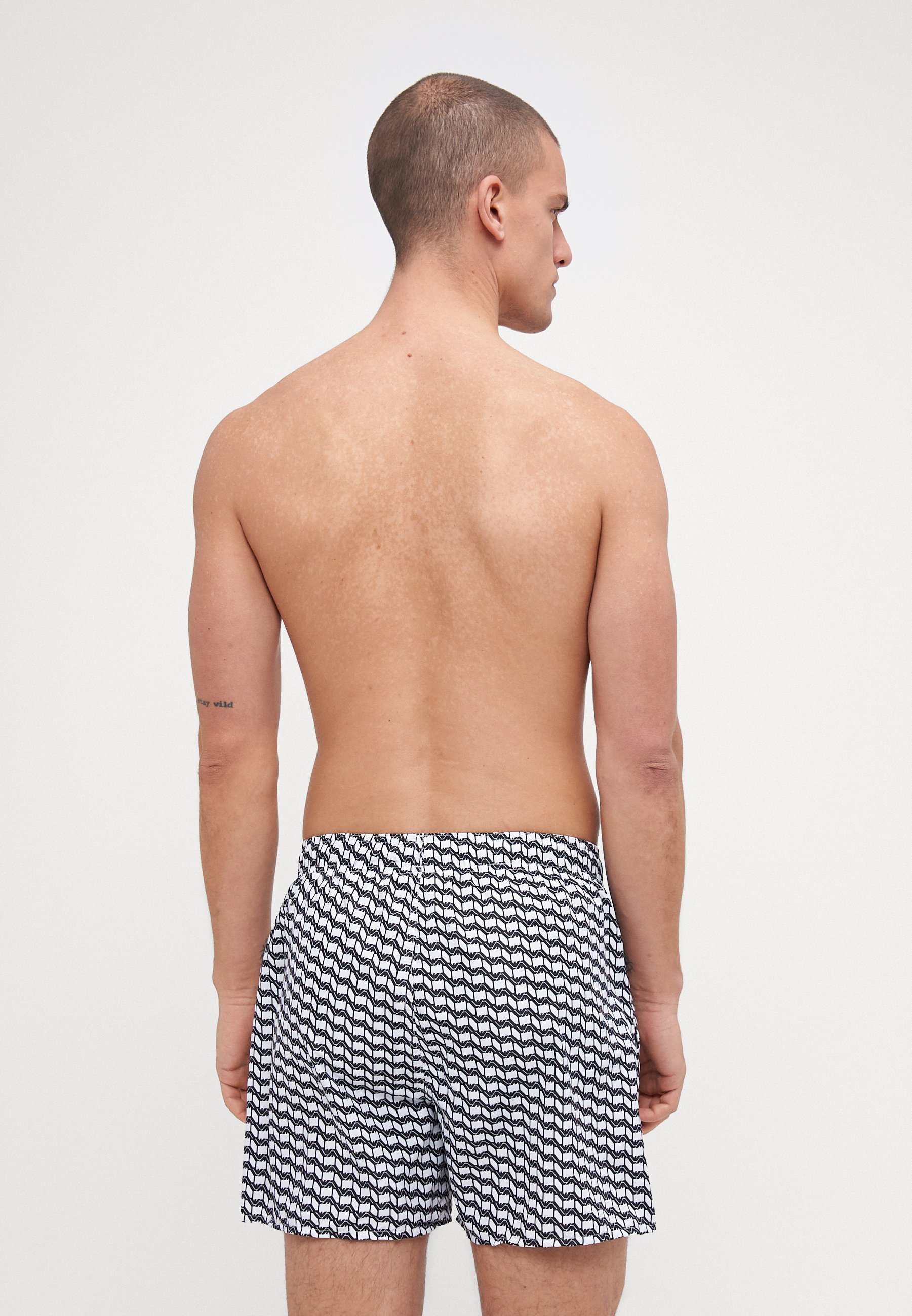 Pantaloncini da bagno Emporio Armani - bianco/nero
